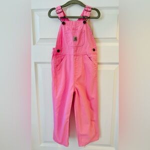Carhartt Girls 3T Pink Overalls